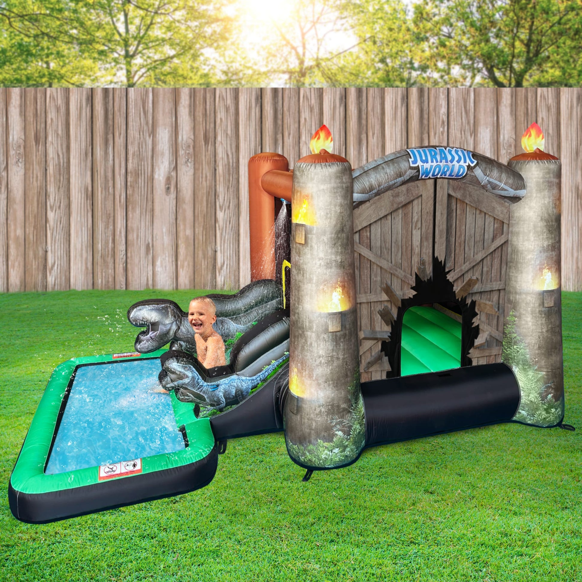 Jurassic World Waterslide Bounce House Outside View