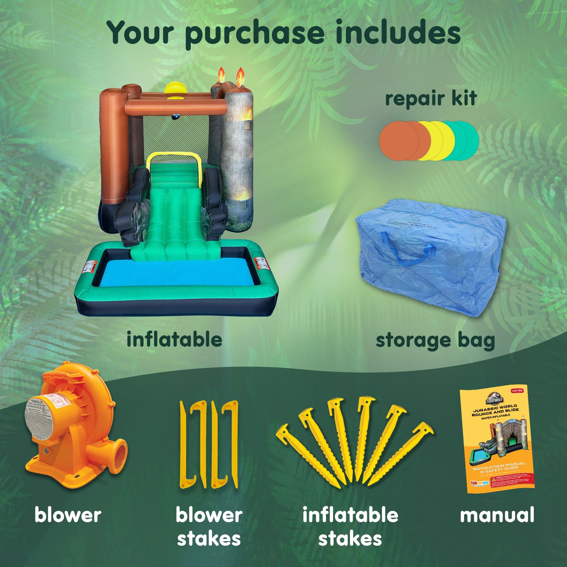 Jurassic World Waterslide Bounce House Accessories