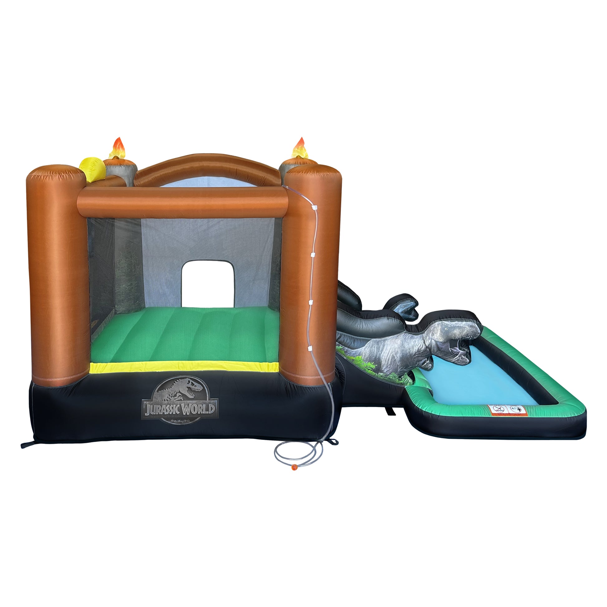 Back Side View of Jurassic Bounce House Waterslide