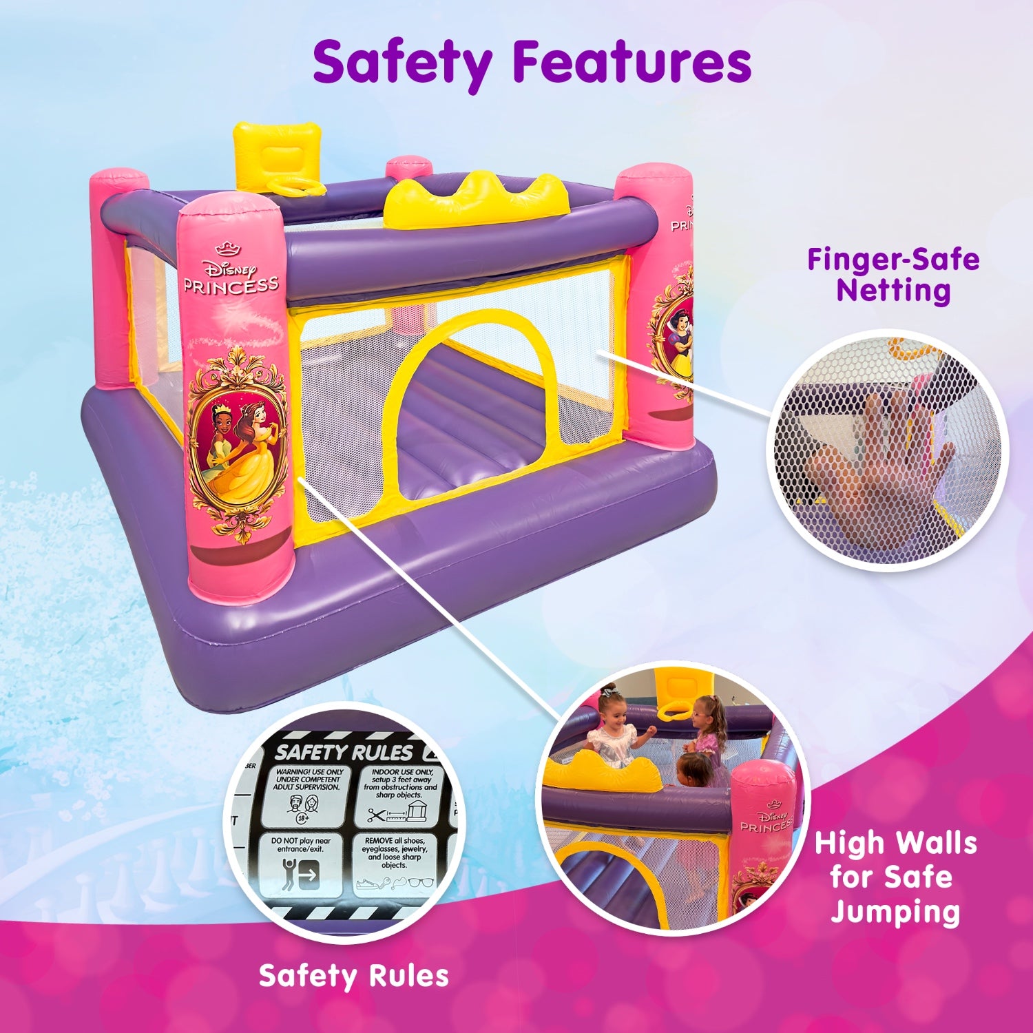 Safety Features of Disney Princess Inflatable Bounce House