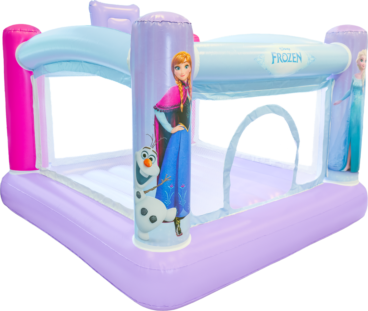 Inflatable playhouse featuring characters from the Frozen series on a white background