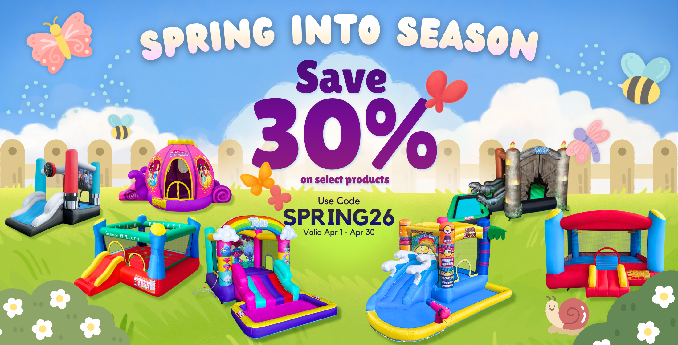 spring bounce house clearance deals