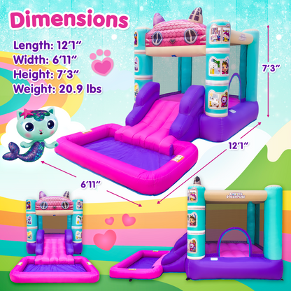 Gabby Dollhouse Bounce House Waterslide Dimensions