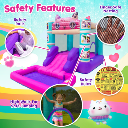 Gabby Dollhouse Bounce House Waterslide-Safety Features