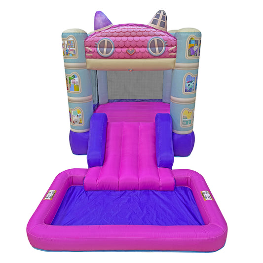 Gabby's Dollhouse Bounce House Water Slide with Pool