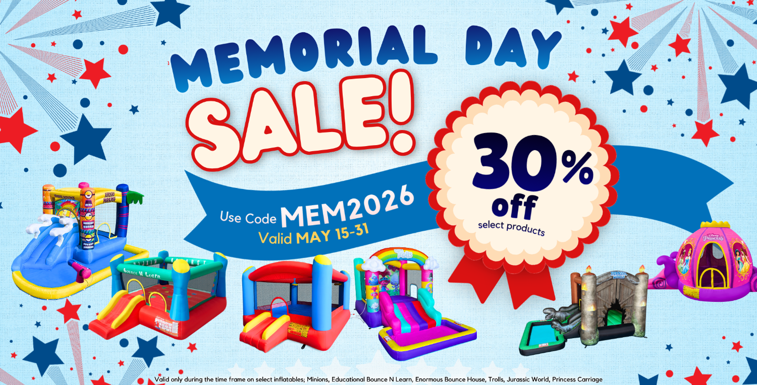 memorial day bounce house discount code
