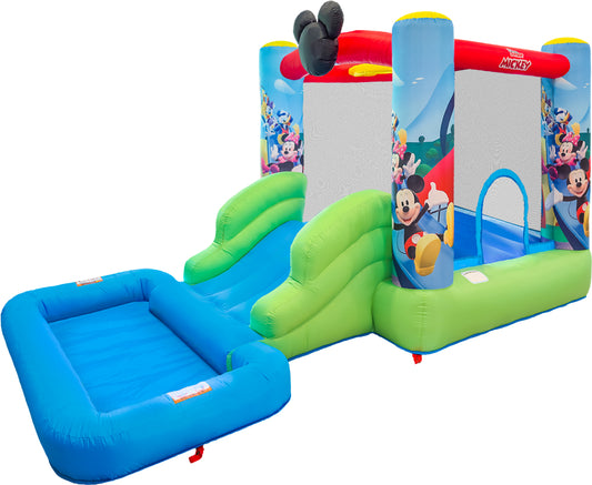 mickey mouse bounce house water slide