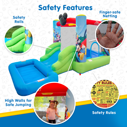 Mickey Mouse Bounce House Water Slide with Pool