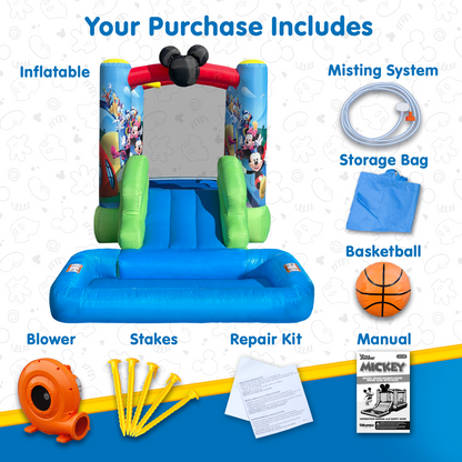 mickey mouse bounce house waterslide for sale