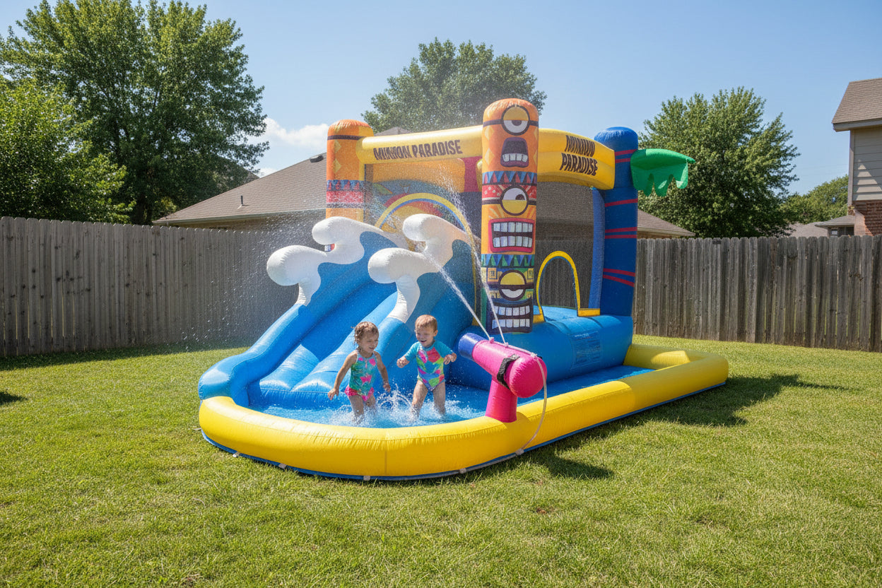 minions backyard waterslide inflatable for kids