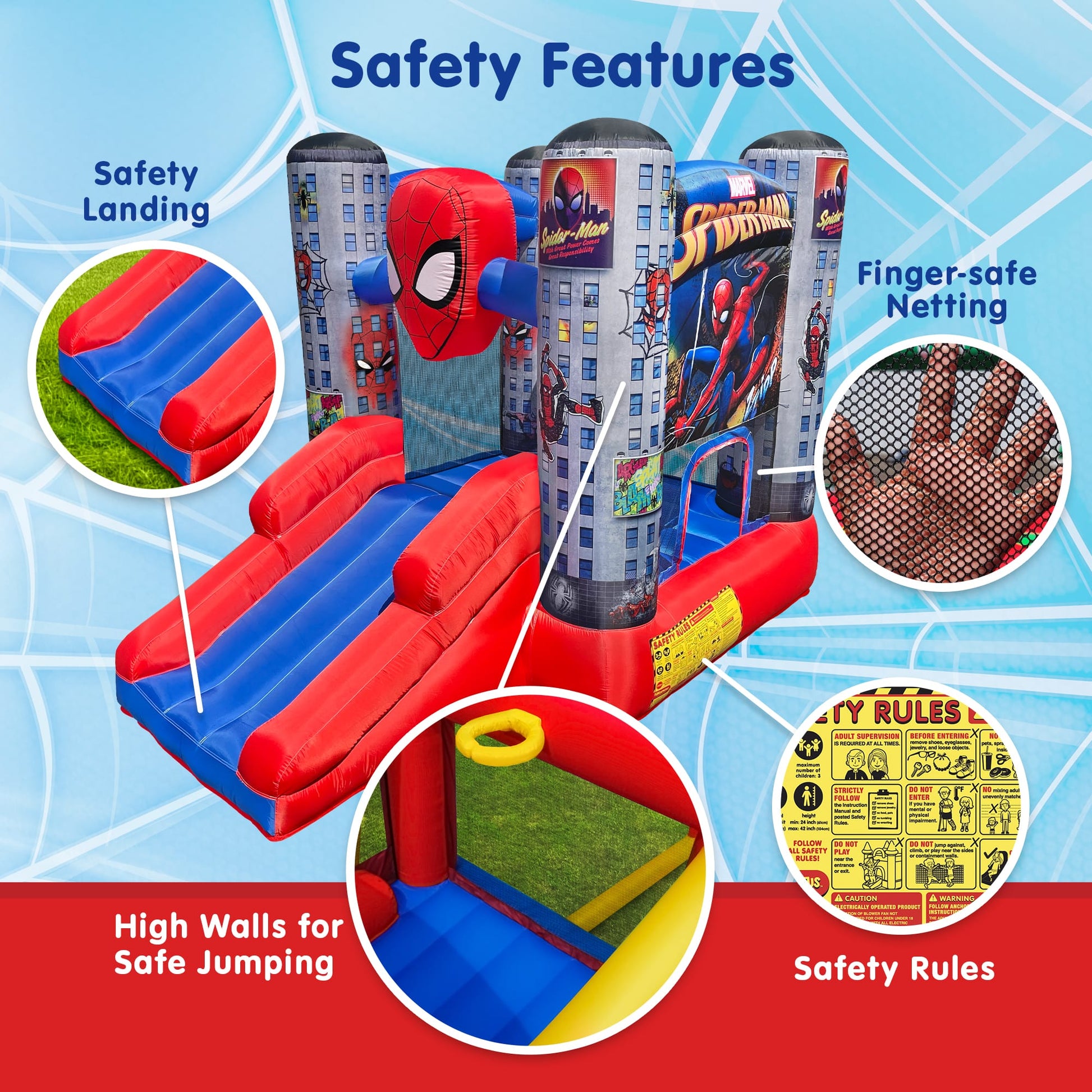 Spider-Man Inflatable Safety Features