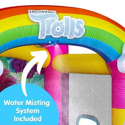 Closeup of the Bounce House showing location of water misting system