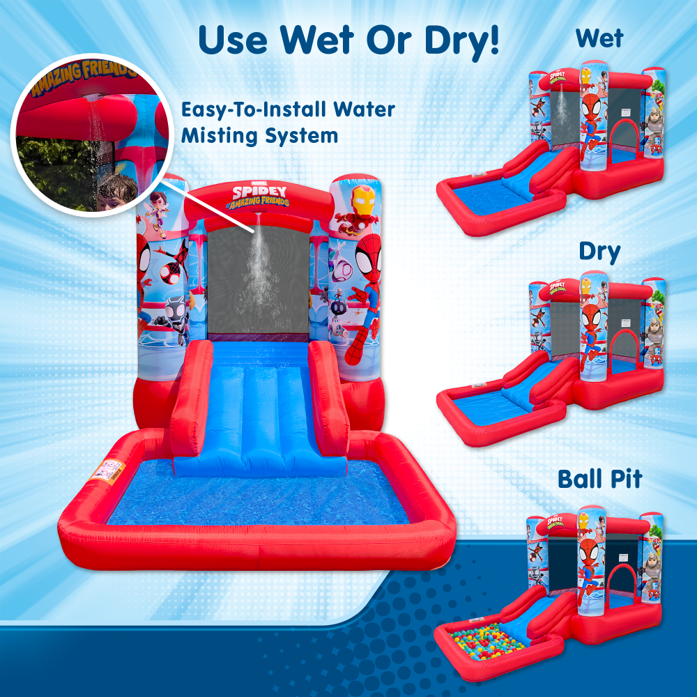 Spidey Bounce House Inflatable Slide