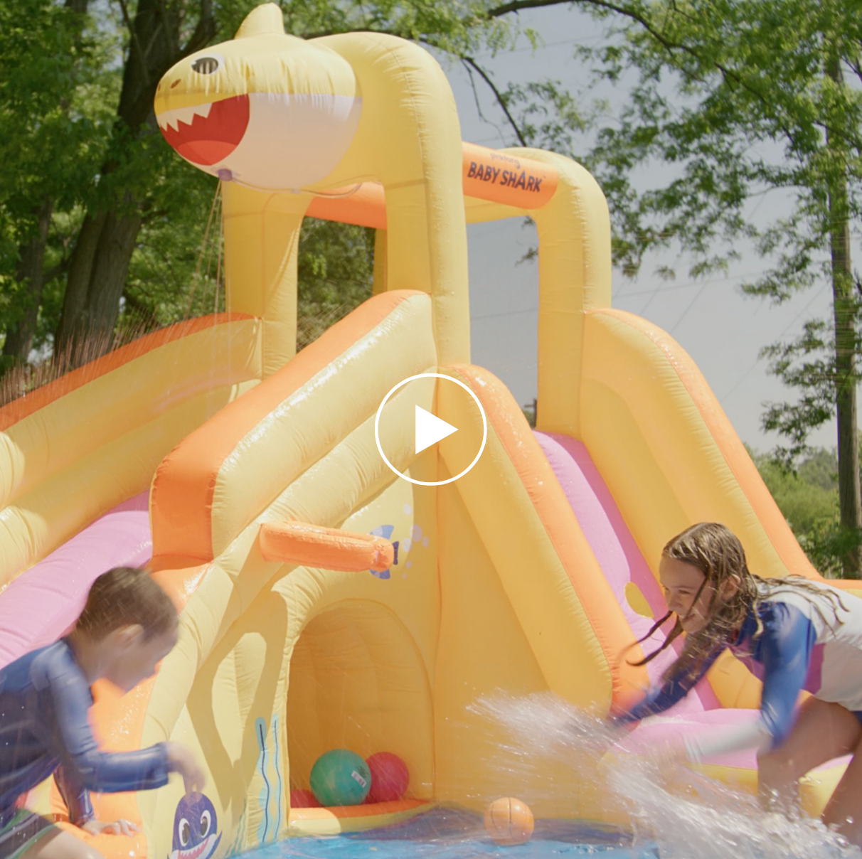 Baby Shark Inflatable Waterslide Video Preview