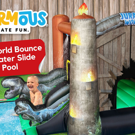 Jurassic World Bounce House Water Slide
