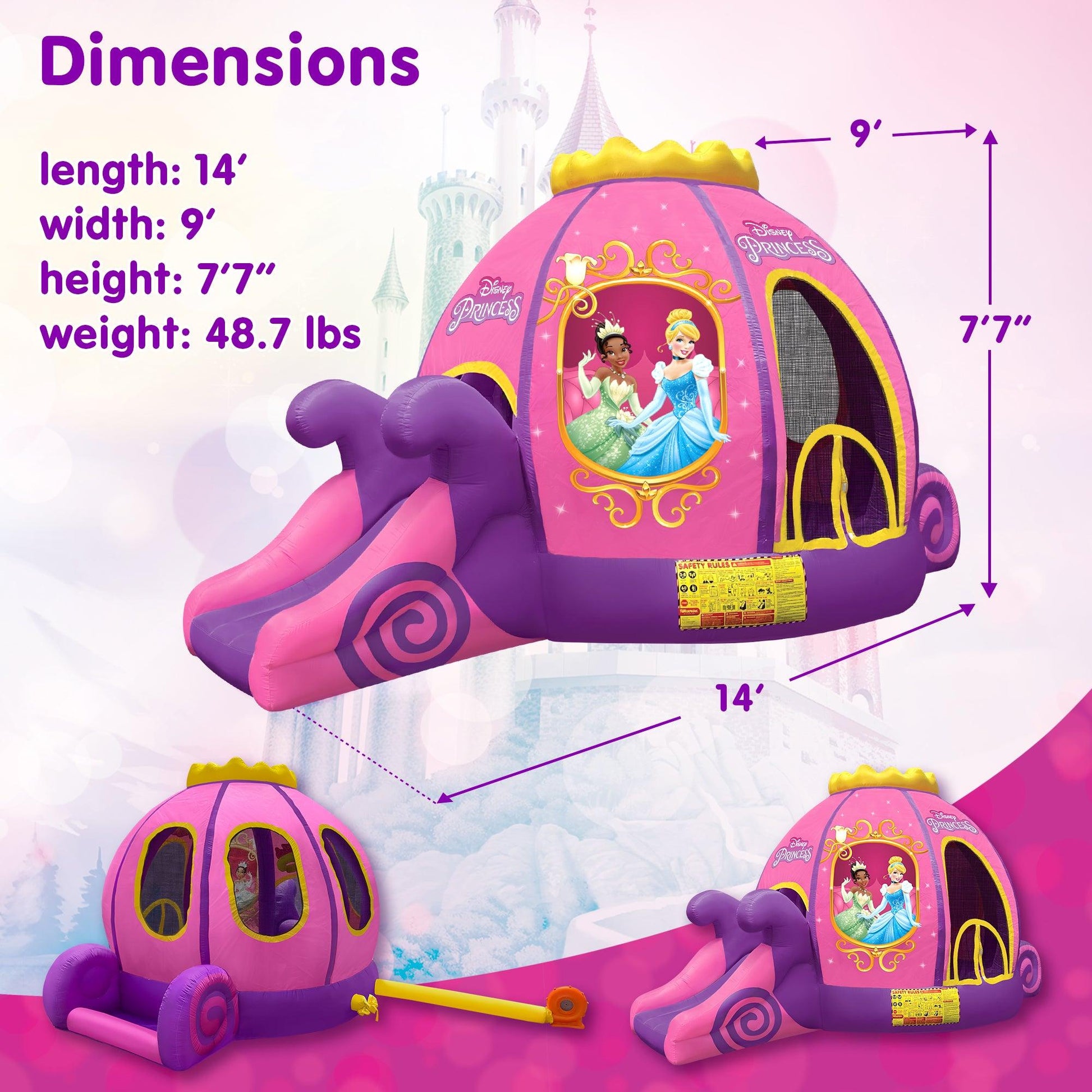 Disney Princess Carriage Bounce House for Sale
