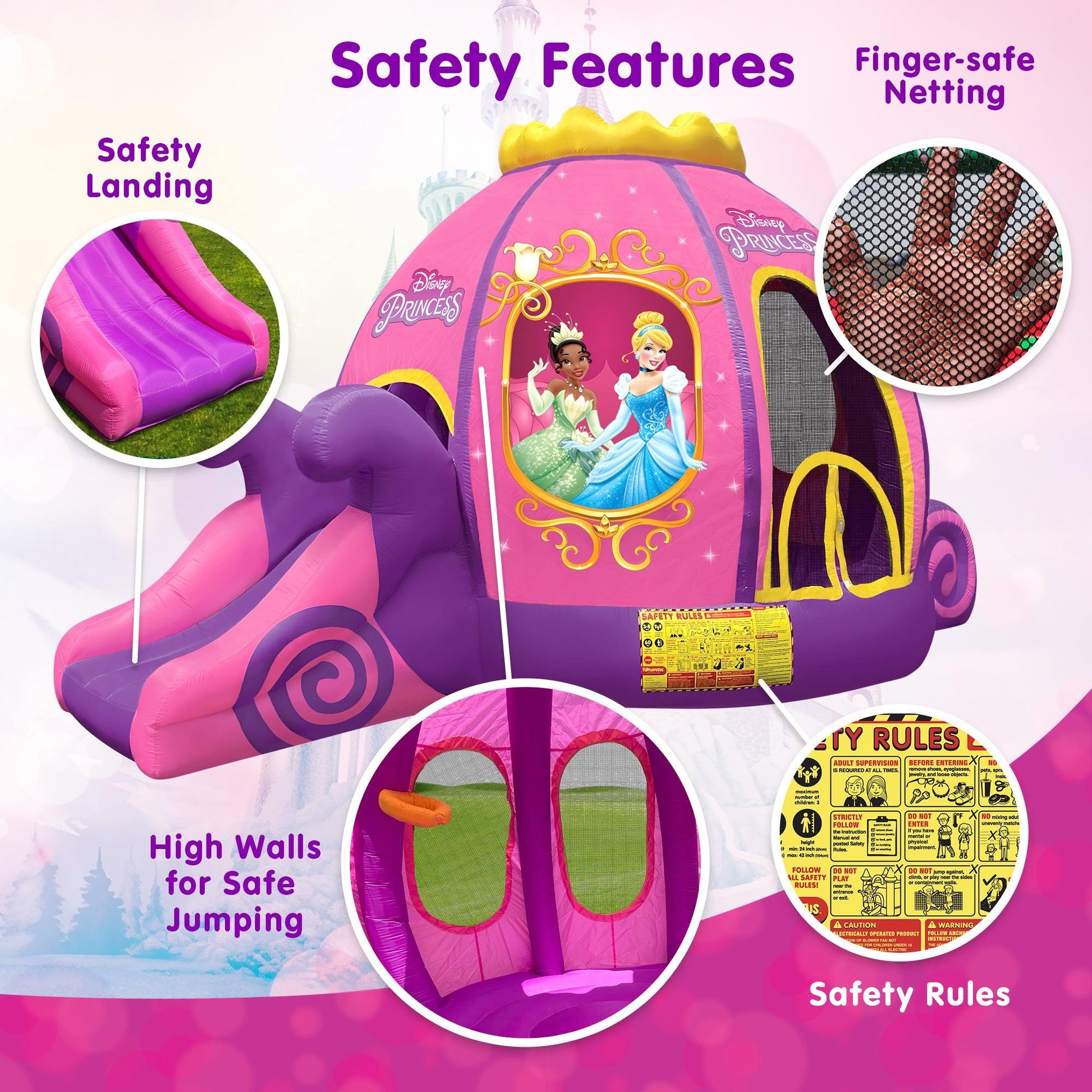 Disney Princess Carriage Bounce House for Sale