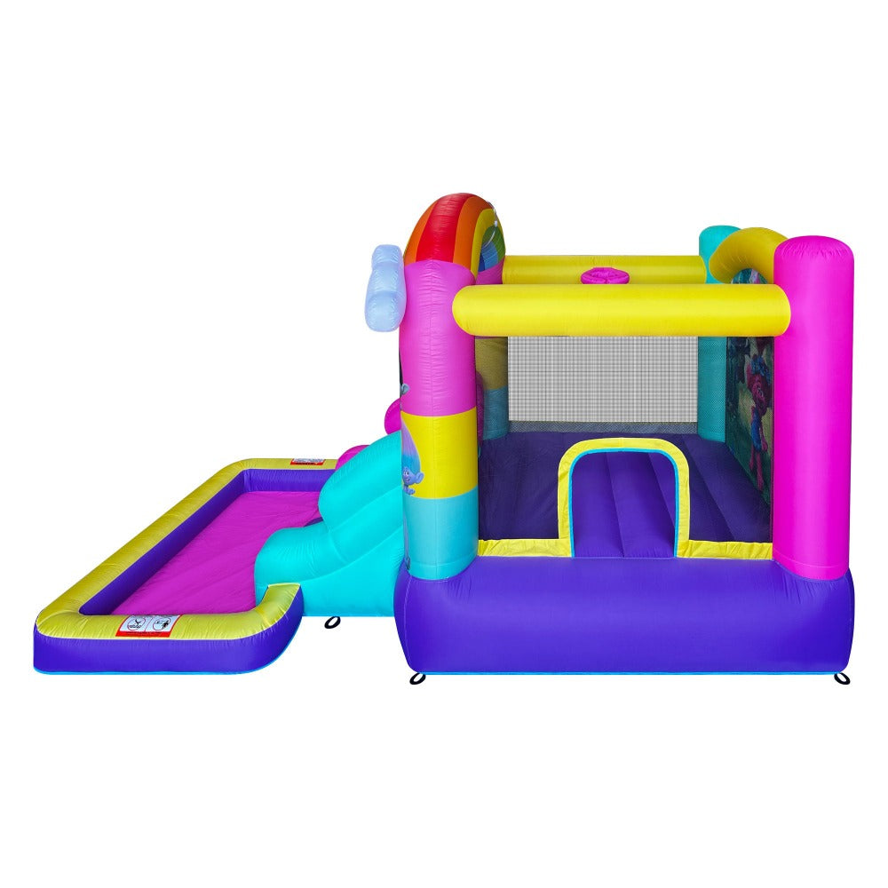 Trolls bounce house water slide with pool